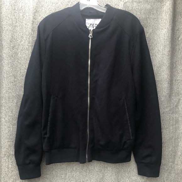 zara pique bomber jacket
